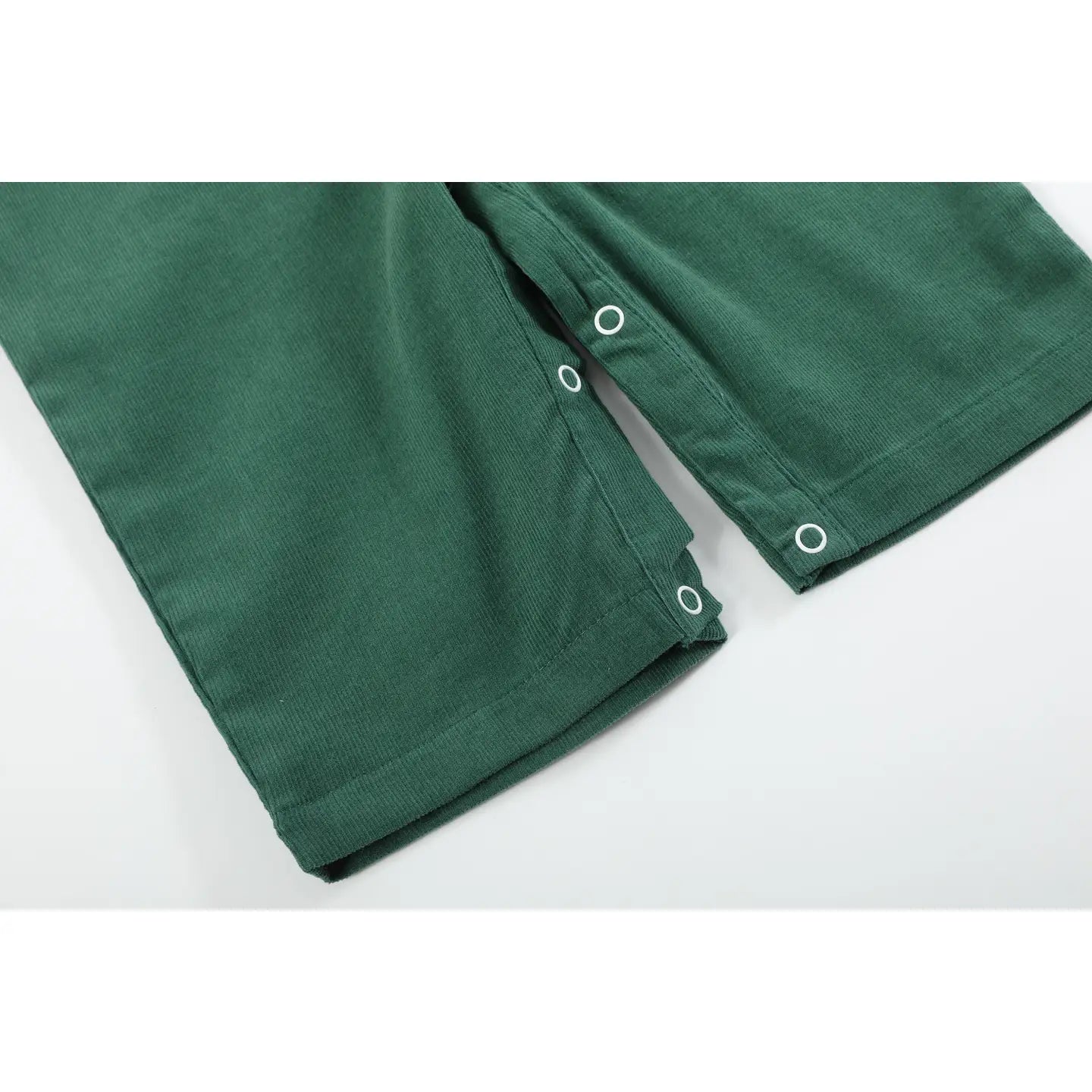 Green Corduroy Santa Smocked Overalls