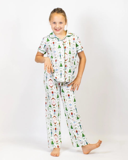Girl's Nutcracker Waltz Sleep Pants Set White/Multi Set