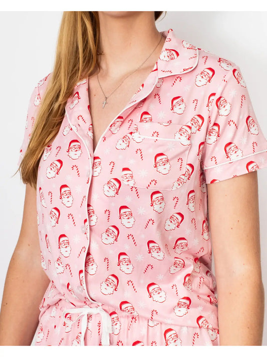 Candy Cane Cutie Sleep Shirt  Light Pink/Red/White