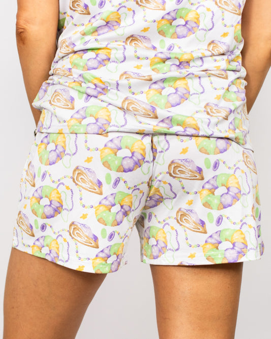 King Cake Love Sleep Shorts