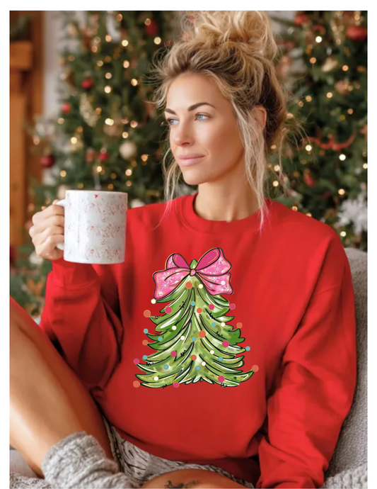 Christmas Treee Red Sweatshirt
