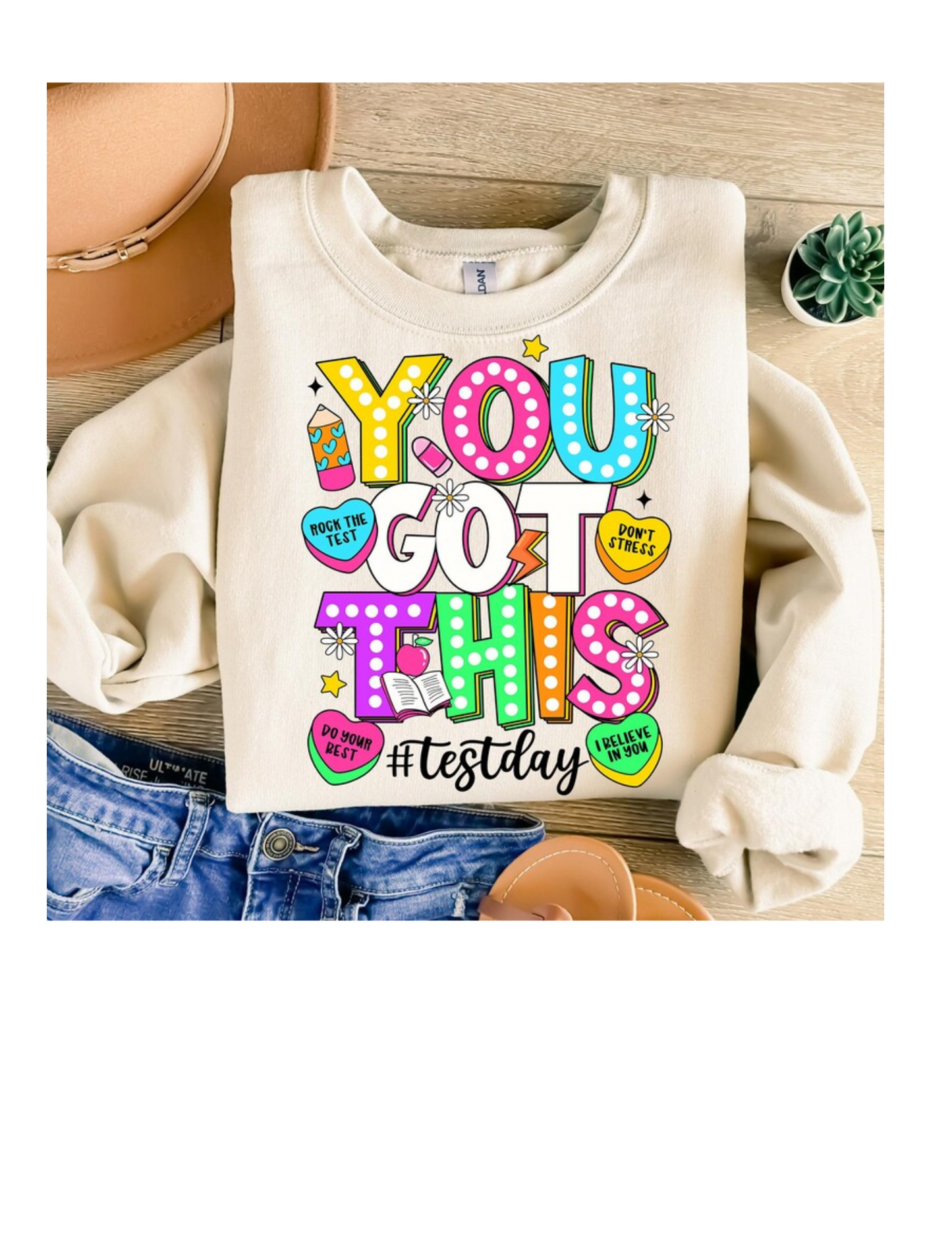 You got this Testing Sweatshirt - cream